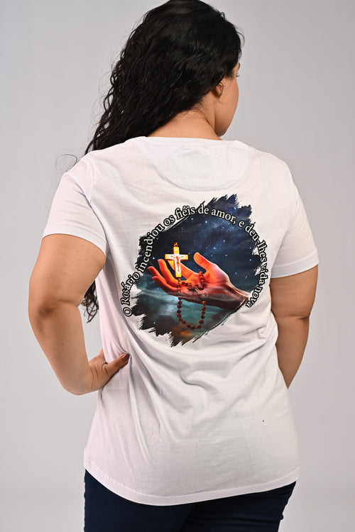 Camiseta Rosário Incendiou - Branca