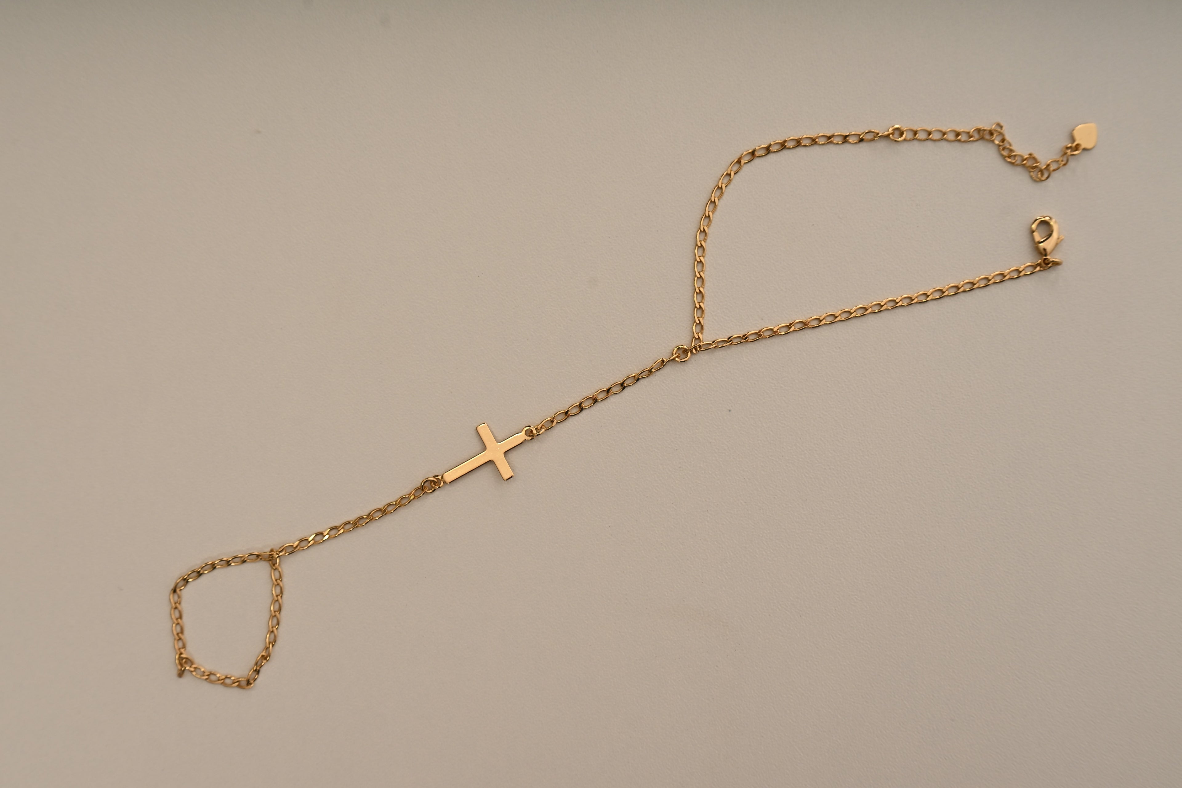 Semijoia Pulseira Cruz – Dourado
